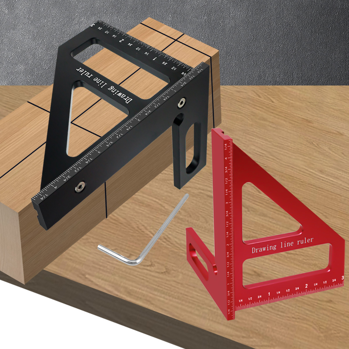 Woodworking For Engineers - Inch 45 en 90 graden aluminium