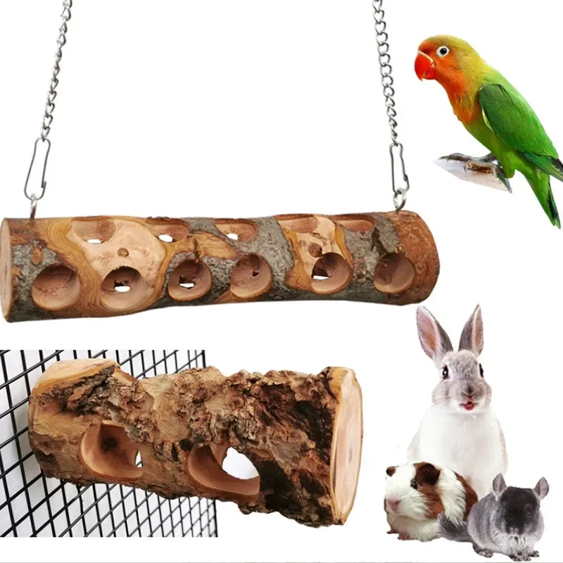 Woodworking Rabbet - Huisdier Hamster Speelgoed Natuurlijke Appelboom Tak