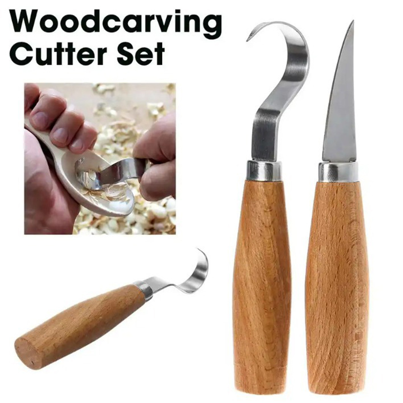 Woodworking Hand Tools - Houtsnijmes Beitelhaakmes Snijgereedschap Ergonomische houtbewerkingslepel Duurzaam