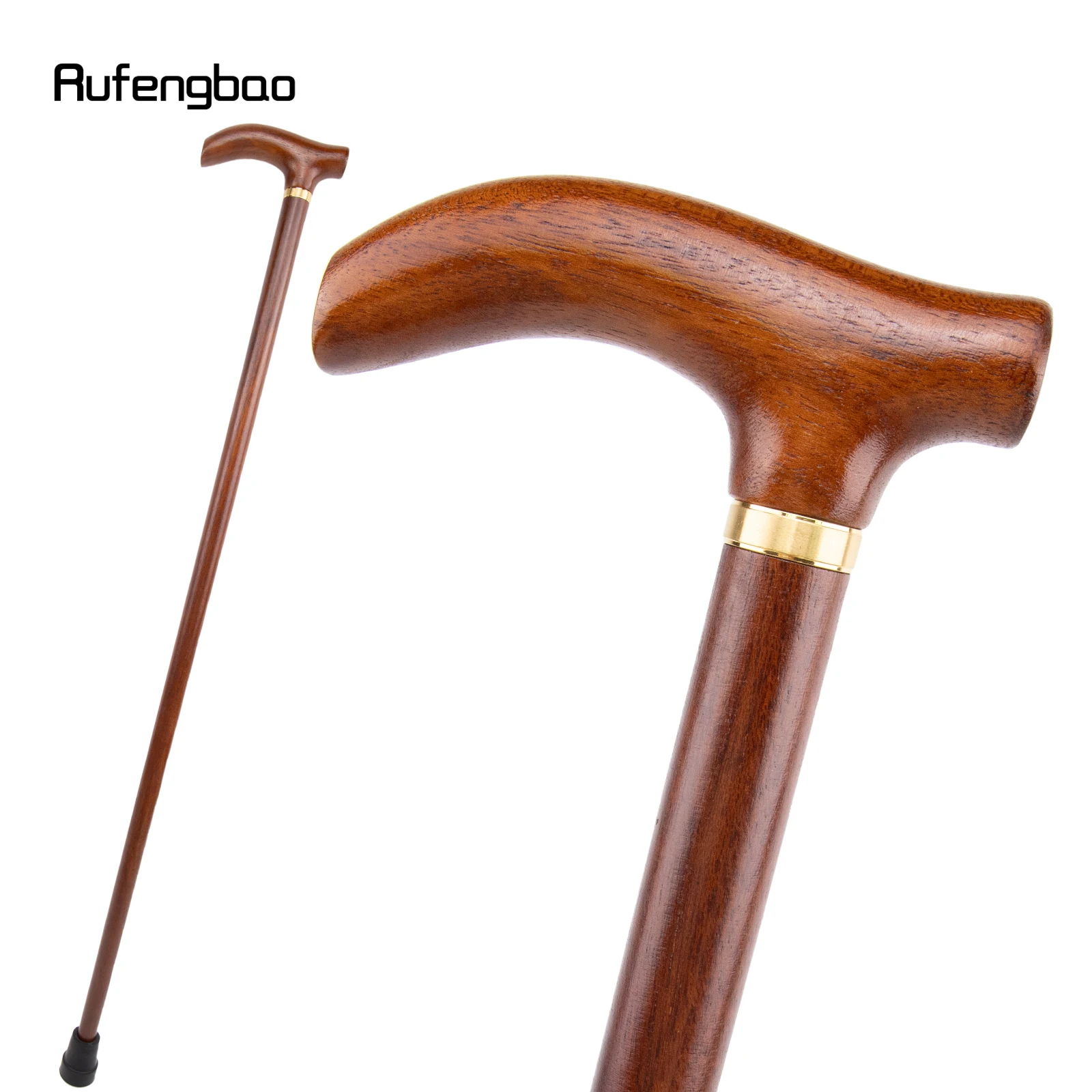 Woodworking Joint - Bruin Houten Enkele Gezamenlijke Mode Wandelstok