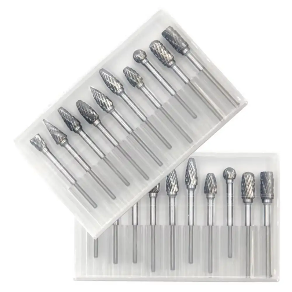 Woodworking Diy - 10-delige set hardmetalen freesjes, 3mm schacht,