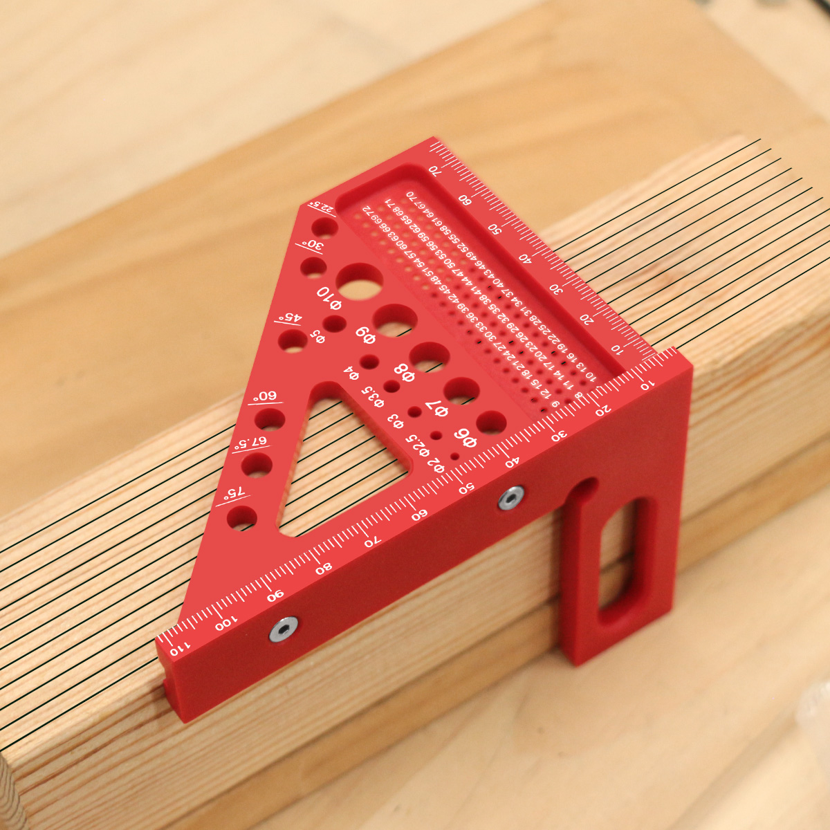 3D-meetliniaal met meerdere ho - Woodworking For Engineers recensie en prijs
