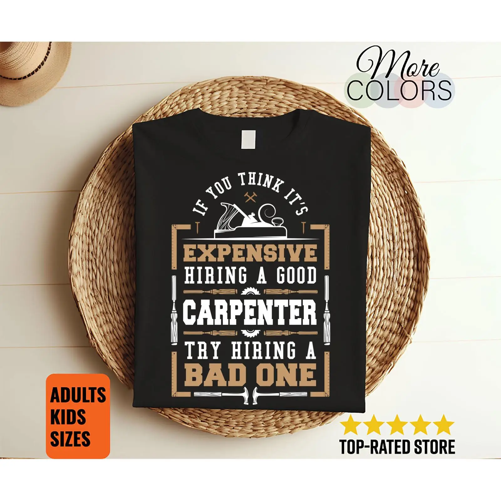 Grappig timmerman quote T-shir - Woodworking Union recensie en prijs