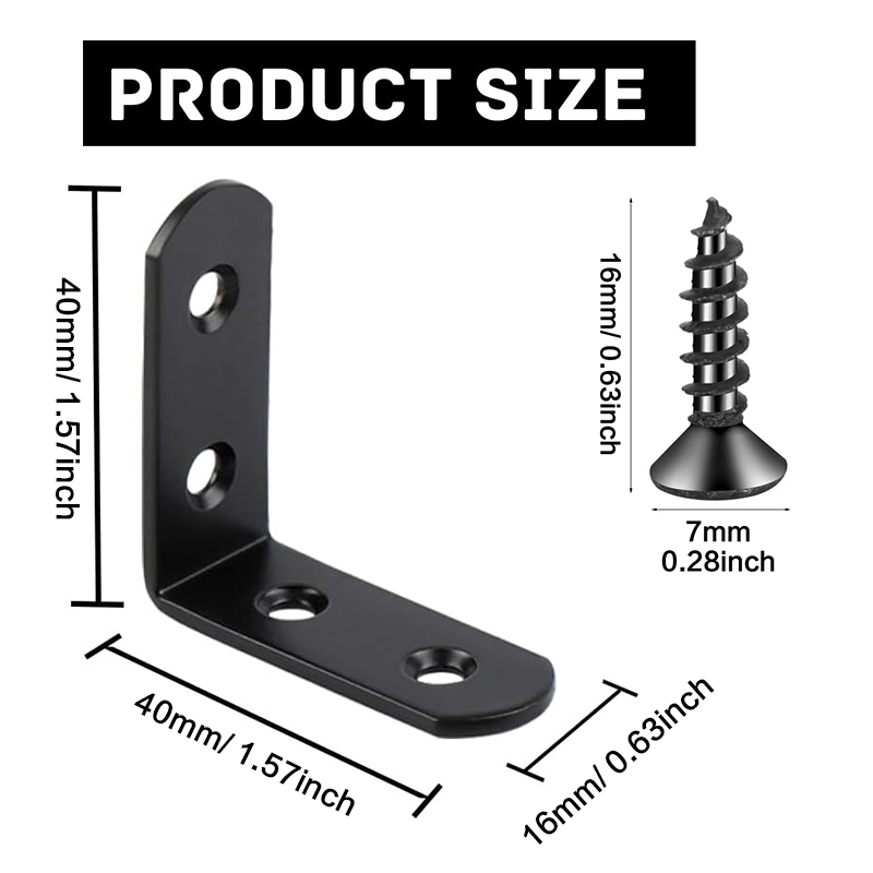 6-20 stuks zwarte hoekbeugel L - Woodworking Joint recensie en prijs