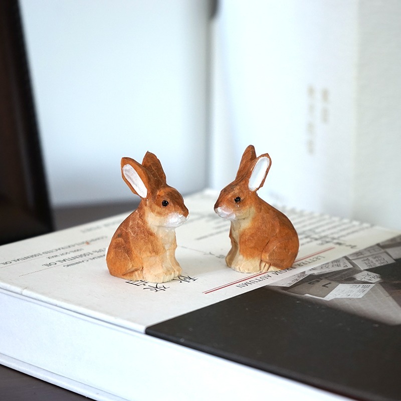 1PC Zittend Bunny Handgesneden - Woodworking Rabbet recensie en prijs