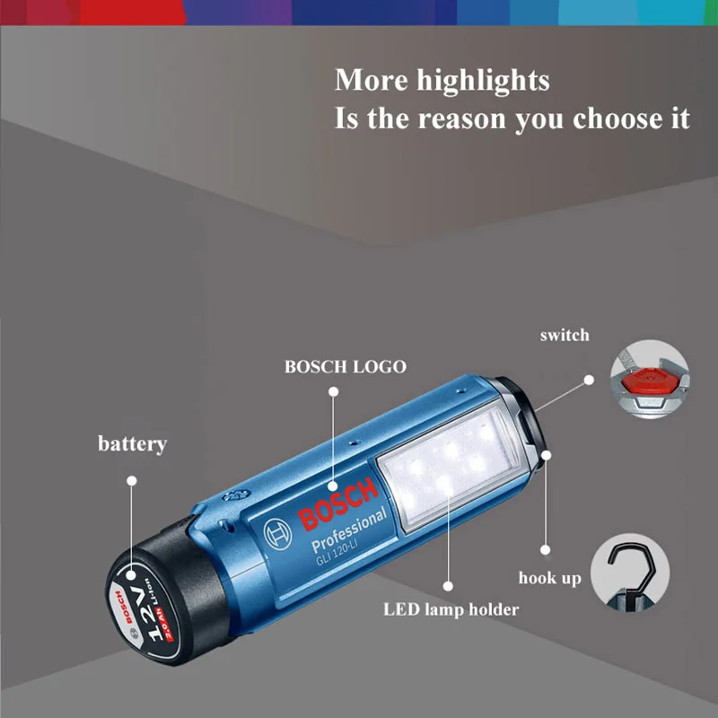 Bosch Oplaadbare Lamp GLI 120- - Woodworking Diy recensie en prijs